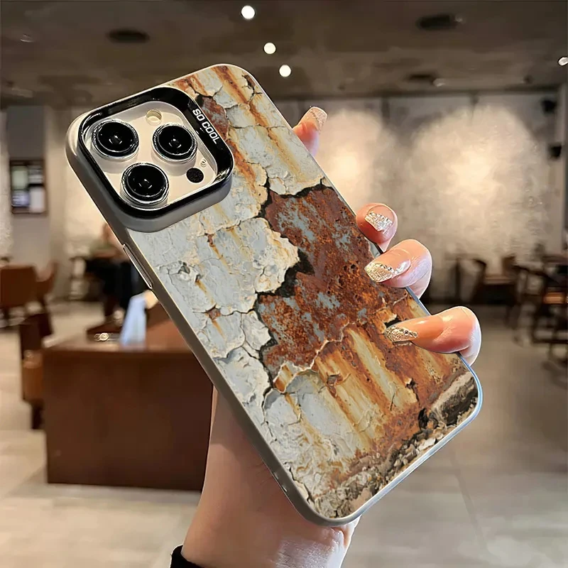 Funda plateada electrochapada oxidada de estilo Industrial Retro para Samsung Galaxy S25 Ultra S24 Plus S23 FE S22 A06 A16 A23 A26 A34 - imagen 2