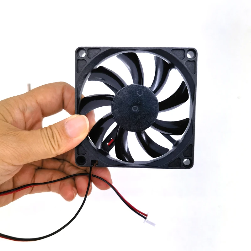 8cm 8015 8025 DC 12v 3pin grande 4pin xh 2,54 2pin ventilador de refrigeración sin escobillas 80mm x 25mm disipador de calor radiador 80*80*15 para caja de PC GPU - imagen 4