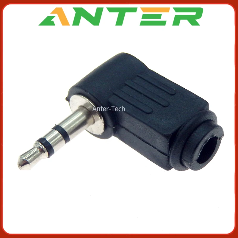 4 Uds 3,5mm 2 polos 3 polos Audio Mono estéreo macho Jack enchufes de ángulo recto para auriculares de teléfono - imagen 2