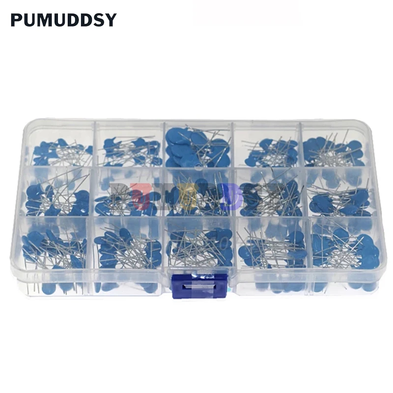 Juego de condensadores cerámicos de alto voltaje, kit surtido de 15 valores x 20 piezas, 1nf, 2.2nf, 10nf, 22nf, 0.47nf, 0.56nf-10nf - imagen 2