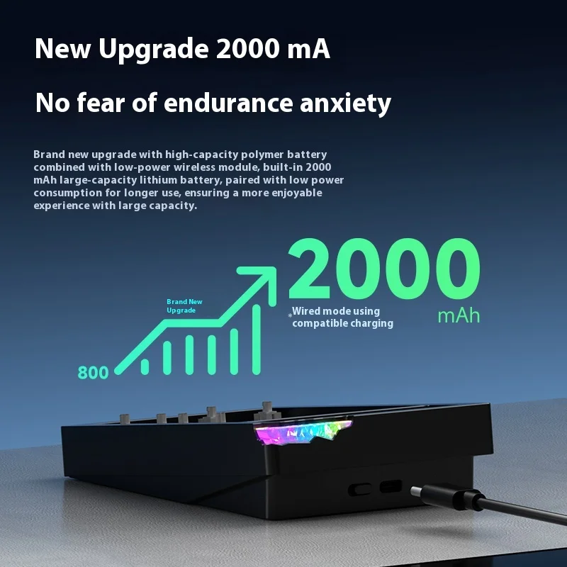 Kit de teclado Weikav Stars21 Plus, teclado mecánico inalámbrico Bluetooth de aluminio duradero de 3 modos, Kit de teclado numérico Rgb de intercambio en caliente - imagen 3