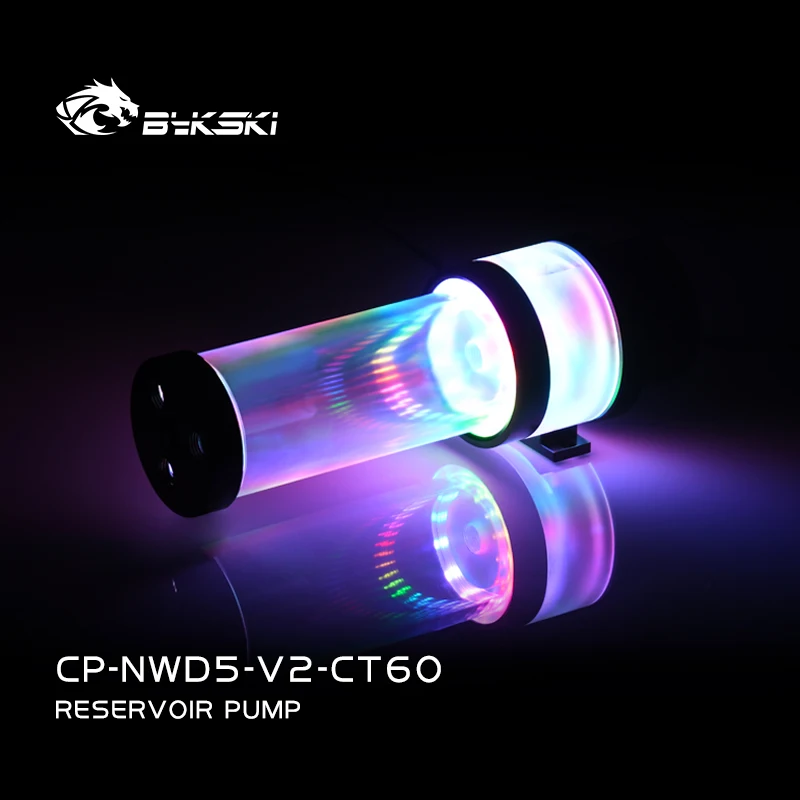 Bomba Bykski D5 PWM + depósito Combo flujo elevación 4,5 metros/720L/H cilindro de agua longitud del tanque 60/100/150/200mm CP-NWD5-V2-CT60 - imagen 5