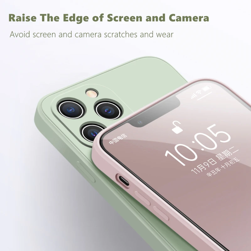 Funda de teléfono de silicona líquida original de lujo para iPhone15 14 13 12 11 Pro Max Mini X XR XS 7 8 Plus funda suave a prueba de golpes - imagen 4