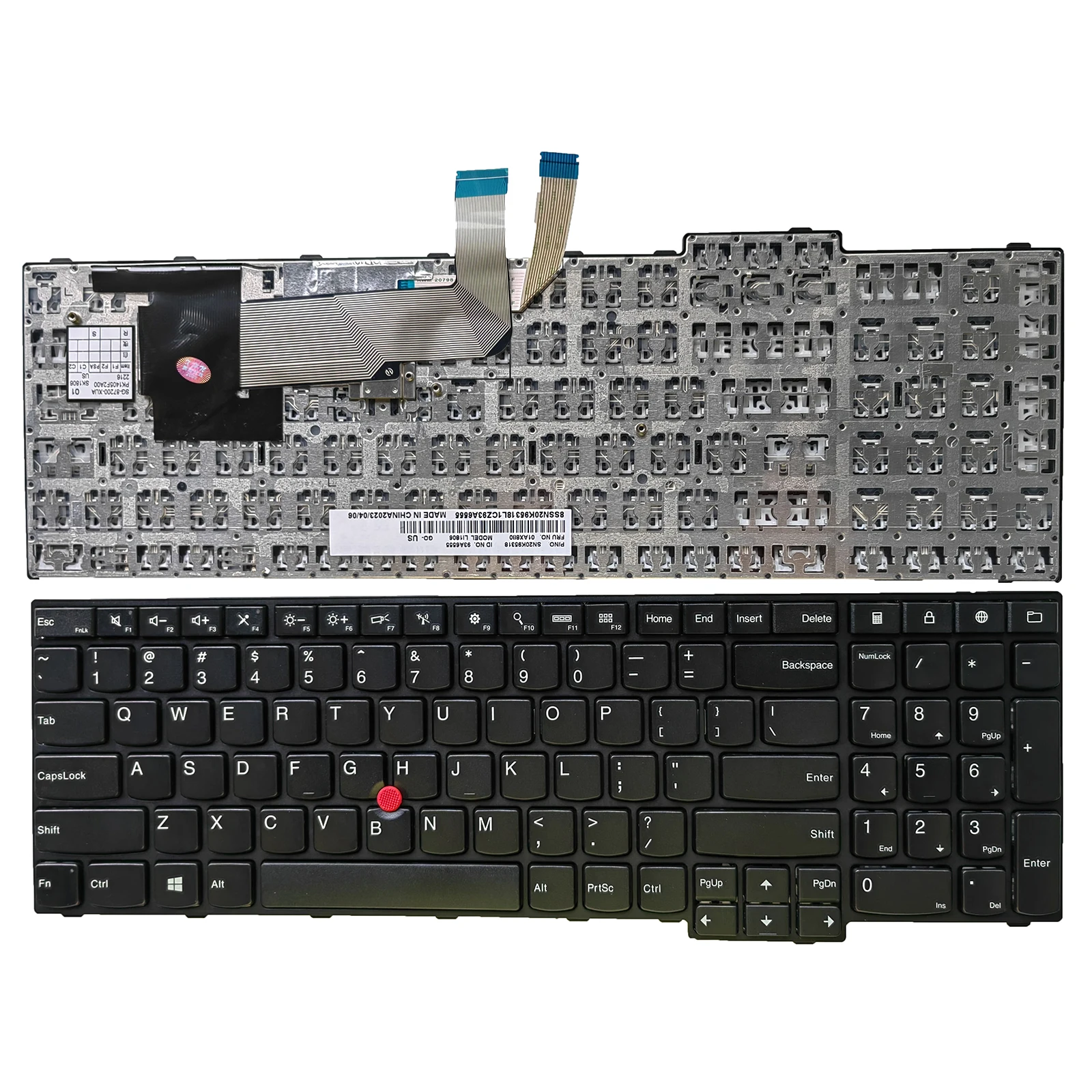 Teclado de diseño estadounidense de repuesto para ordenador portátil Lenovo Thinkpad E550 E550C E555 E560 E560C E560P E565