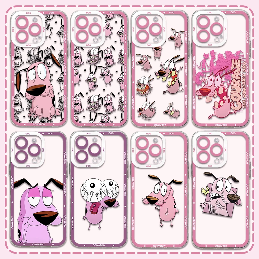 Funda de teléfono con dibujos animados para Samsung, carcasa transparente con diseño de perro cousmoso png para modelos S24, S23, S22, S21, S20, S10 FE, Note20, Note10 Plus, Ultra Lite 5G