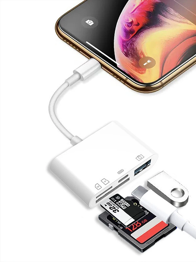 Lector de tarjetas cuatro en uno tipo C, equipo universal, transmisión de alta velocidad, lector de tarjetas multifuncional - imagen 3