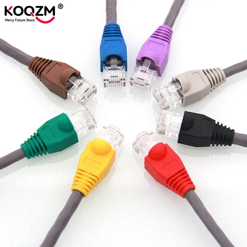 20 piezas adaptador de conector de Cable de red RJ45 8P8C, tapa/arranque para CAT 5/5e/6 - imagen 5