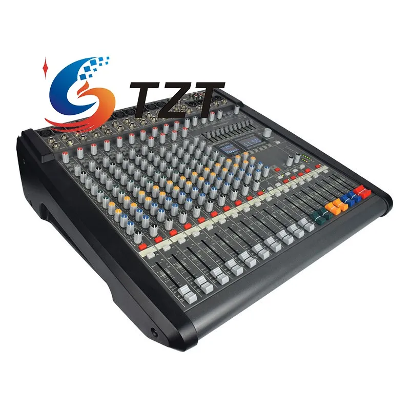 TZT S-1200 1200W * 2 Consola mezcladora profesional alimentada por 12 canales para escenario ceremonia de boda KTV - imagen 3