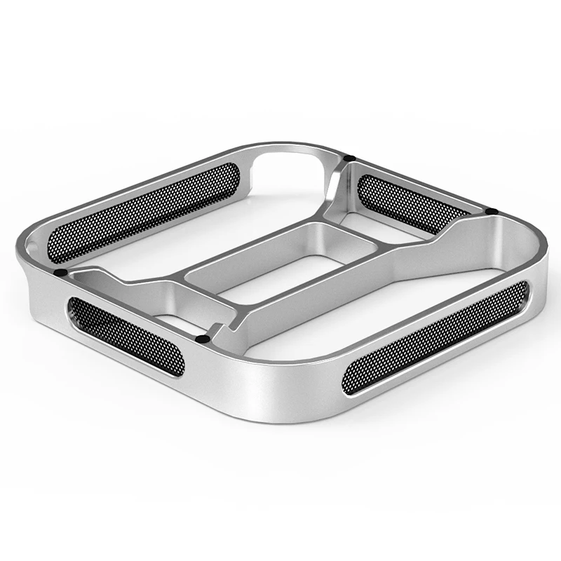 Soporte de escritorio para Mac mini M4/M4 Pro, elevador de ordenador, Base a prueba de polvo, soporte de disipación de calor, base de soporte de refrigeración de aleación de aluminio - imagen 4