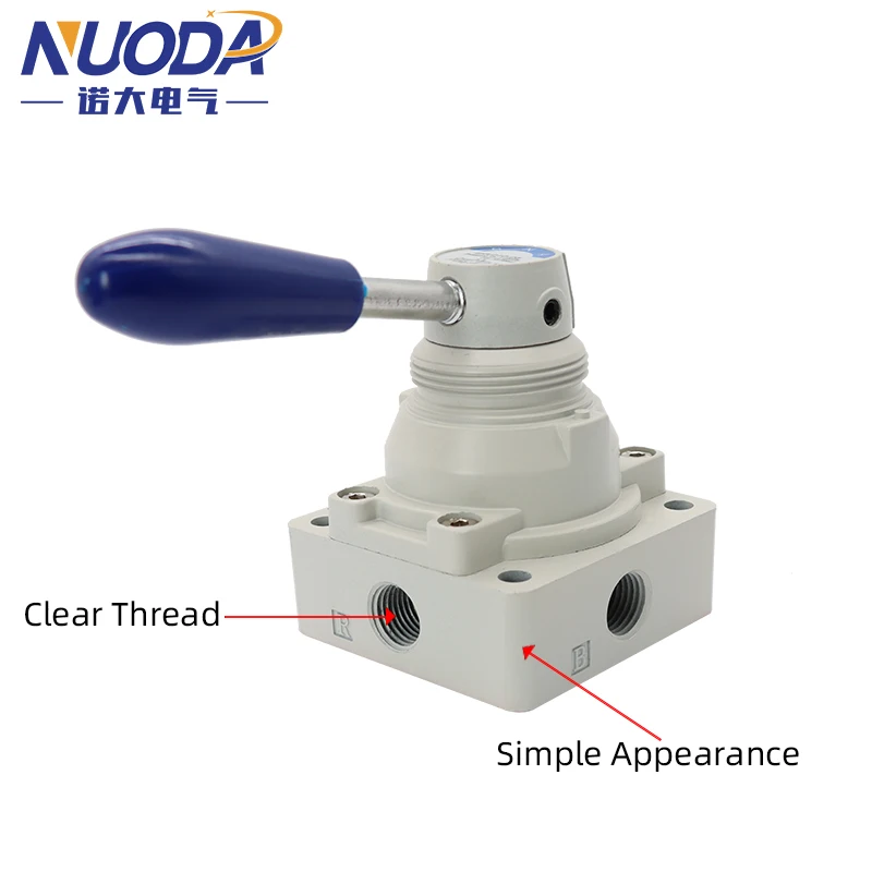 Válvula manual/interruptor manual/válvula direccional manual/válvula de aire de control manual HV-02 HV-03 HV-04 válvula de tres vías y cuatro vías - imagen 4