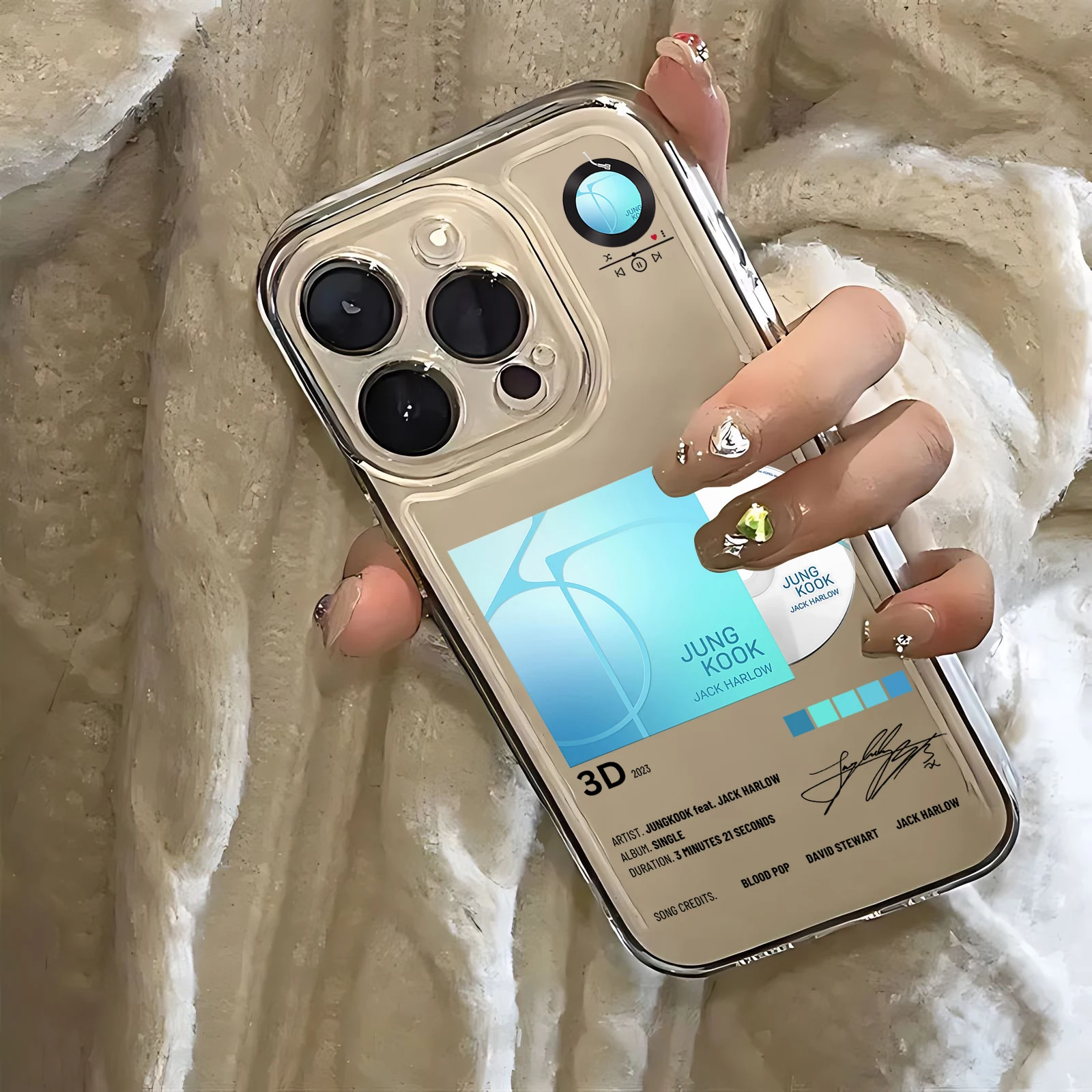 J-JUNGKOOK 3D JK funda transparente para Samsung A73 A72 A71 A55 A52 A51 A50 A35 A33 A32 A31 A30 A24 A23 A22 A13 A12 A05 5G - imagen 2