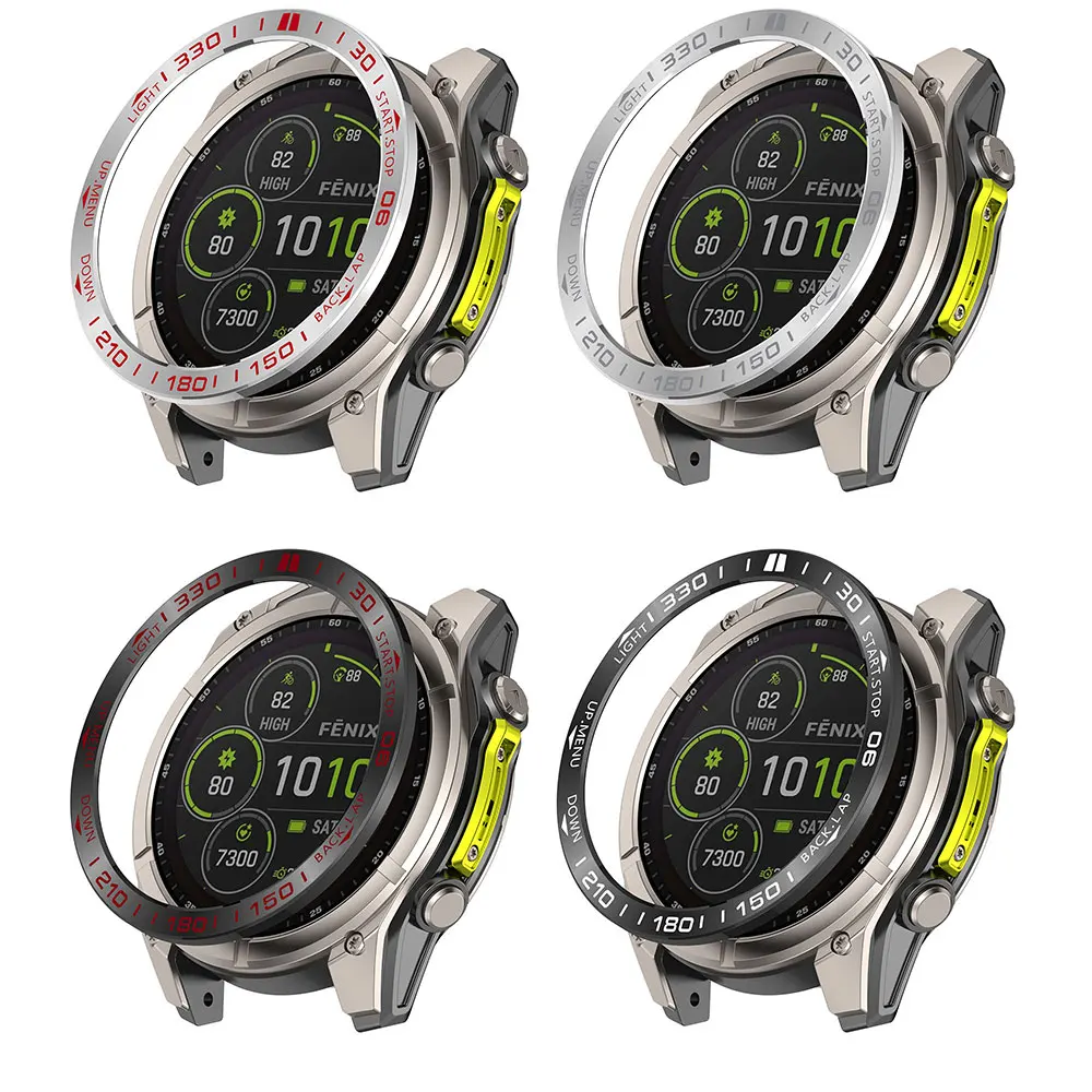 Bisel de acero inoxidable para reloj inteligente Garmin Quatix 8, 47mm y 51mm, Protector de cubierta de Metal, anillo de parachoques, accesorios protectores para reloj - imagen 4