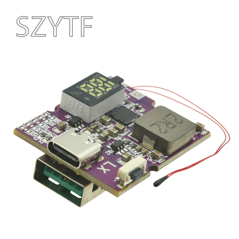 Banco de energía de 22,5 W, módulo de banco de energía móvil de carga rápida bidireccional para placa de cargador de batería de litio compatible con PD/QC2/3,0 QC4 + - imagen 4