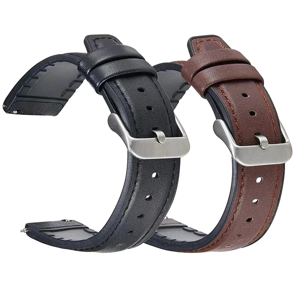 Correa de cuero y goma de 22mm para reloj COROS APEX 4 de 42mm para pulsera de repuesto COROS PACE 3 2/PACE Pro/APEX 2 Pro/APEX de 46mm