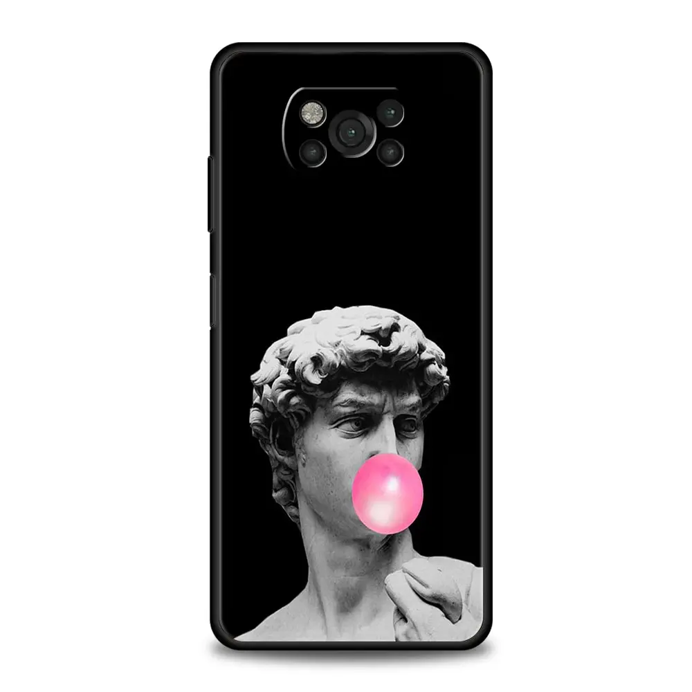 Funda de teléfono para Xiaomi Poco X6, X5, X4 Pro, 5G, X3, NFC, F5, F4, M5, M4, M3, F3, GT, C51, C50, C55, arte estético, David Mona Lisa - imagen 3