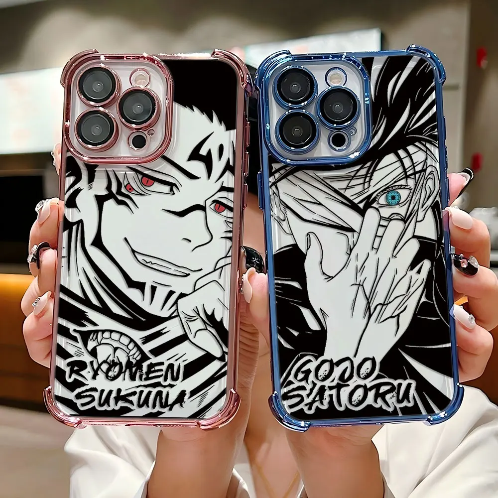 Funda chapada de Anime Jujutsu Kaisen Gojo para Infinix Hot 40i 30 30i 10s Play Smart 9 8 7 Note 40 Spark Go, funda de Airbag anticaída - imagen 2