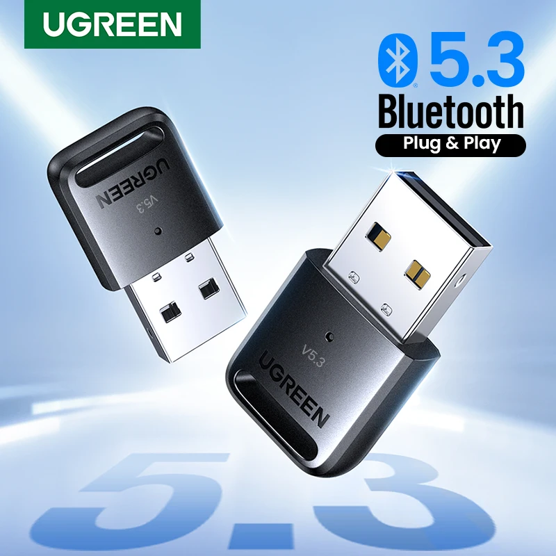UGREEN-Adaptador USB con Bluetooth 5,0, receptor transmisor EDR Dongle para PC, transferencia inalámbrica para auriculares, altavoces y ratón