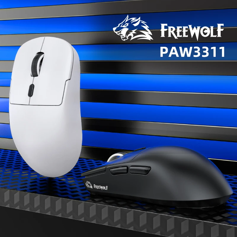 RATÓN LIGHTWEEIGHT FREEWOLF A6, Bluetooth 2,4G con cable, tres modos, pad, PC, portátil, ratón para juegos integral
