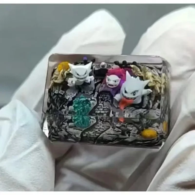 PTCG Pokemon Anime Tab Keycap resina transparente Gengar Teclado mecánico estereoscópico Keycap personalizado Keycap dec - imagen 4