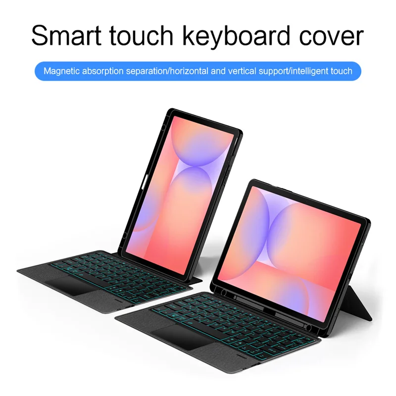 Funda con teclado magnético para Samsung Galaxy Tab S10 Lite SM-X400, teclado con panel táctil retroiluminado para Galaxy Tab S10 Lite, funda de 10,9 pulgadas - imagen 4