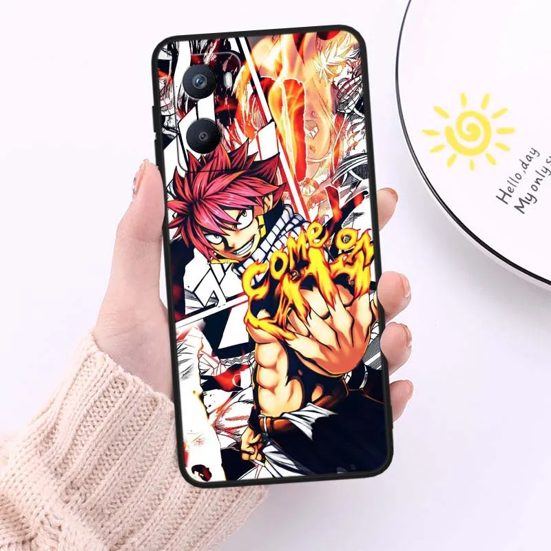 Fairy Tail Anime para OPPO Reno 12 11 F 10 8 7 6 5 4 Z T Lite Plus Pro 4G 5G funda de teléfono negra - imagen 4