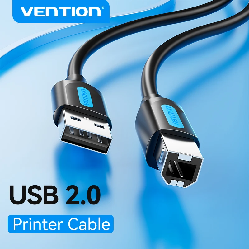 Vention Cable de impresora USB USB 3,0 2,0 tipo A macho a B Cable macho para impresora de etiquetas Canon Epson HP ZJiang impresora USB DAC