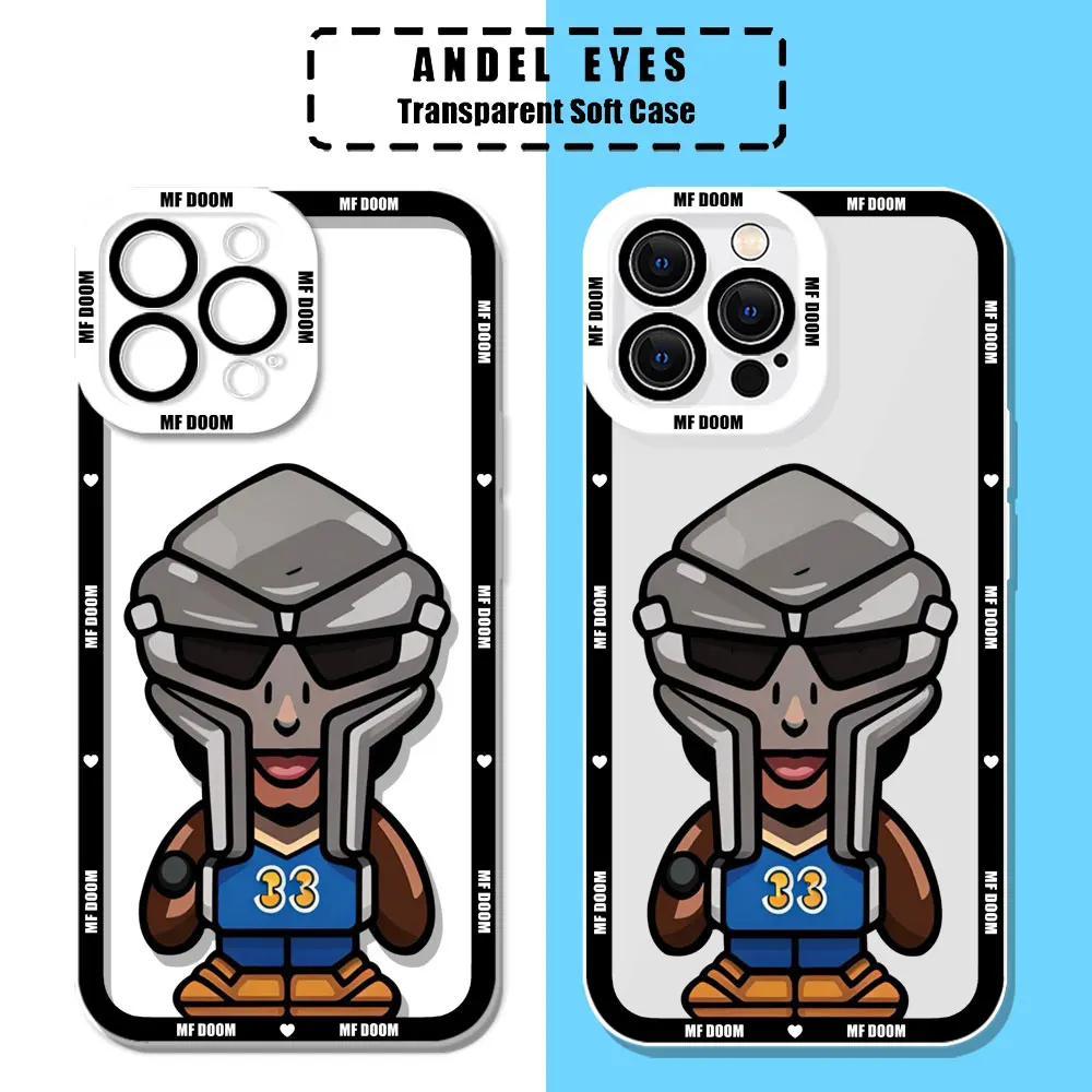 MF DOOM funda de teléfono rapero para Redmi Note 13, 12, 11 Pro Plus, 12S, 11T, 11S, 10, 10S, 9, 9S, 8T, 8 Pro Max, funda transparente suave, Cqoue - imagen 3