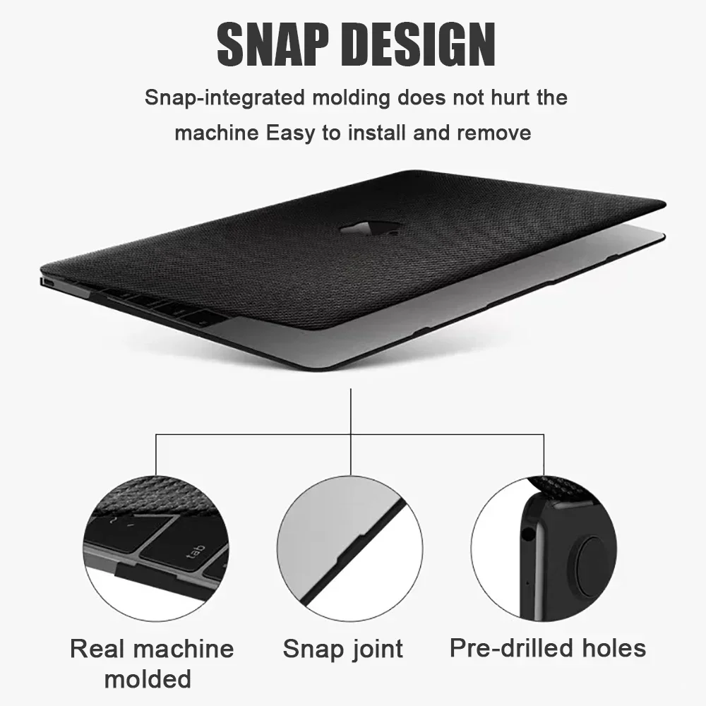 Funda Fibra Carbono MacBook Air Pro M1-M4 Esmerilada - imagen 2