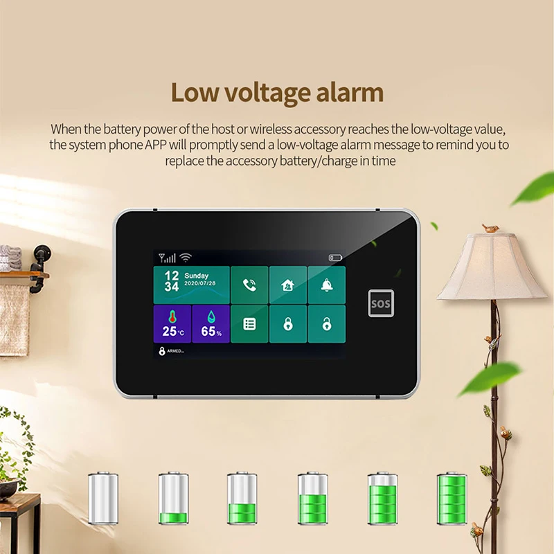 Sistema de alarma WiFi GSM, Kit de alarma antirrobo de seguridad para el hogar, Sensor de movimiento de puerta inalámbrico de 433MHz, Control por aplicación remota Smart Life - imagen 4