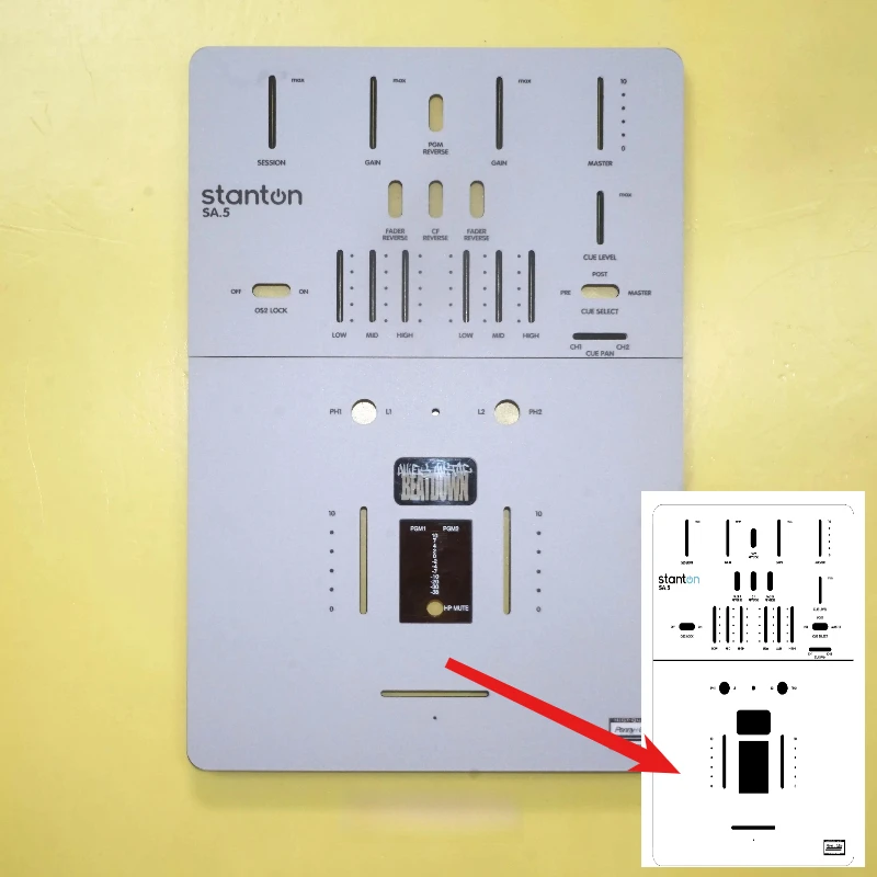 Las pegatinas coloridas de Stanton de la película del panel del contador de mezcla de Stanton SA.5 se pueden personalizar