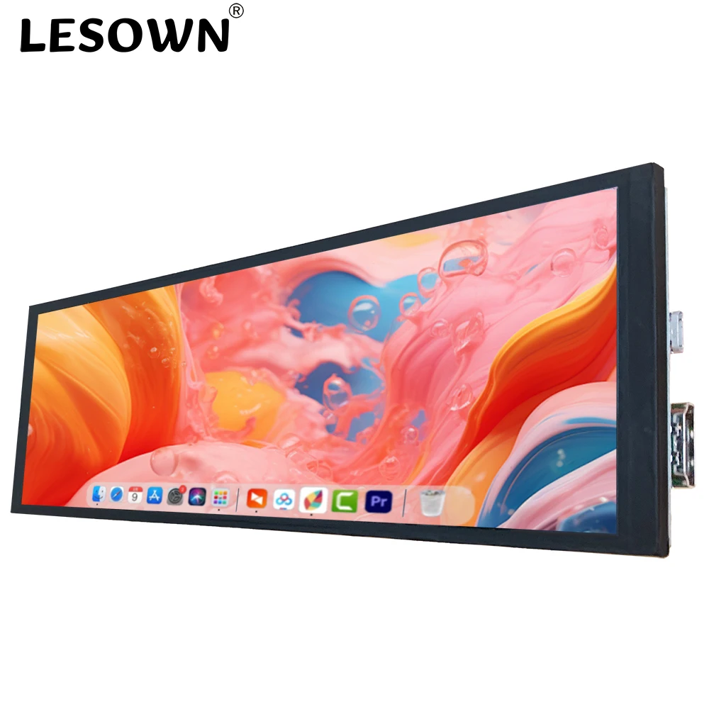 LESOWN-pantalla LCD de 7,9 pulgadas de largo, Monitor de placa de controlador USB, HDMI, 1280x400, para juegos, PC, Raspberry Pi, Windows - imagen 2