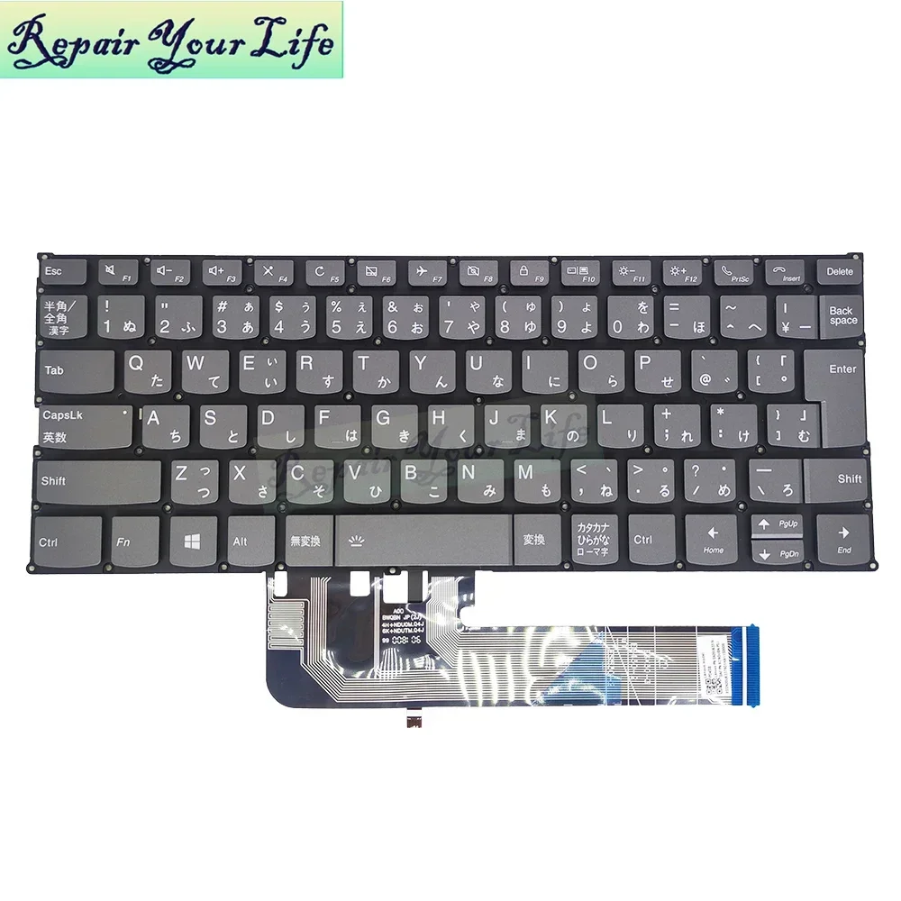 Teclado retroiluminado brasileño PT-BR japonés para Lenovo Yoga 530-14 ARR 14IKB C740-14 C640-13IML C340-14 retroiluminación PD4SB NSK-BWFBC - imagen 4