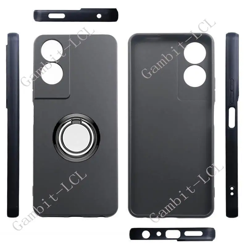 Soporte de anillo trasero para teléfono, funda de silicona suave TPU Original a prueba de golpes, TCL 40 NxtPaper 4G 505 TCL505