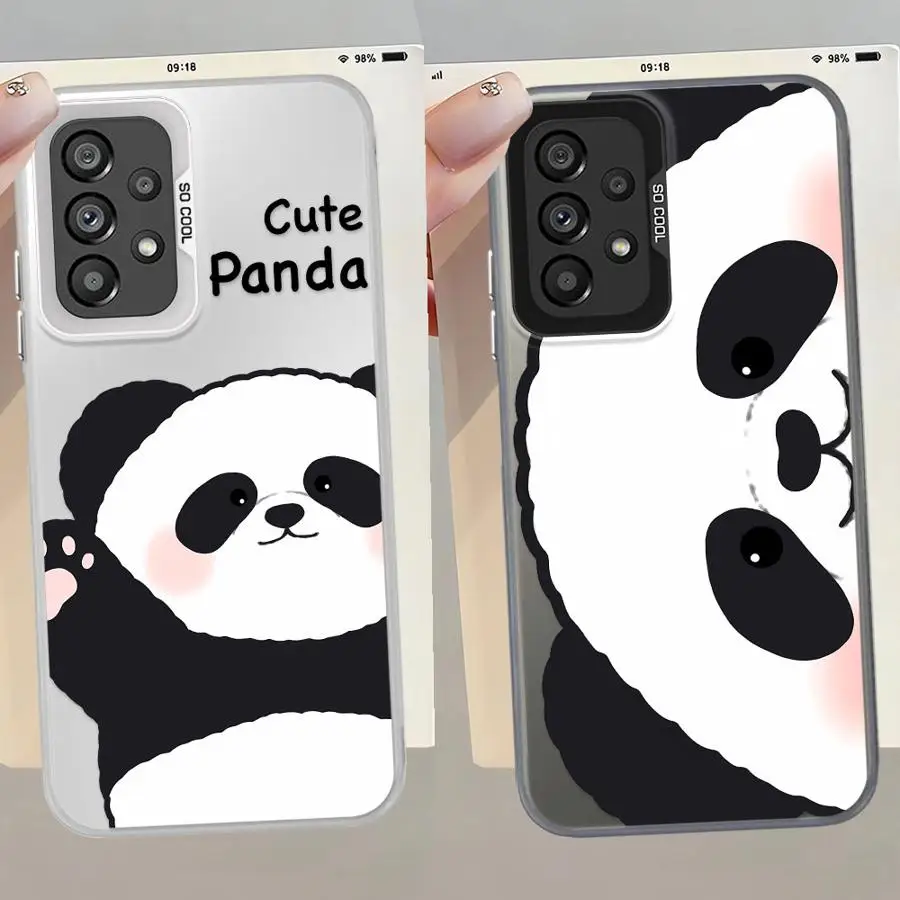 Funda para Samsung Galaxy S21 S20 Plus S23 S24 FE Note 20 Ultra S25 S22 S23 funda trasera para teléfono lindo Panda