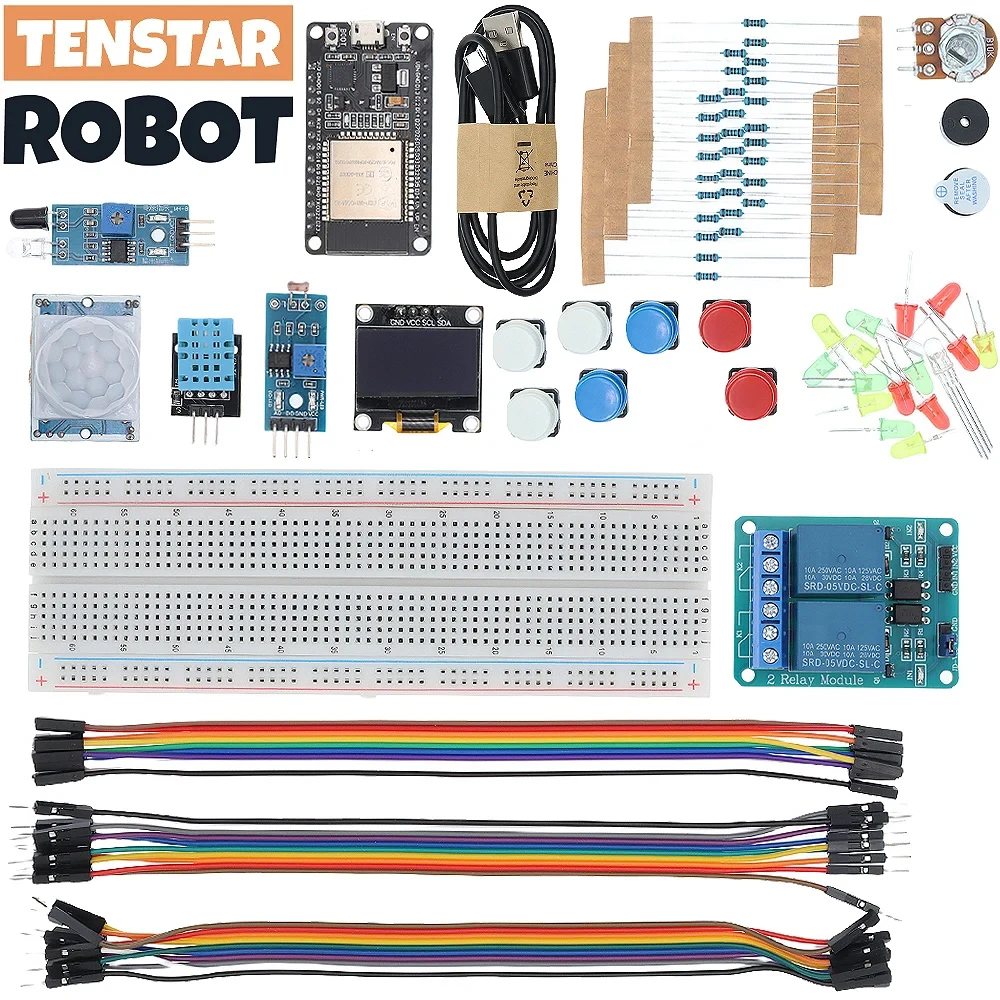 Kit de inicio básico para ESP32 ESP-32S Placa de desarrollo WIFI Kit de aprendizaje de proyectos con tutoriales kit ESP32 con caja - imagen 2