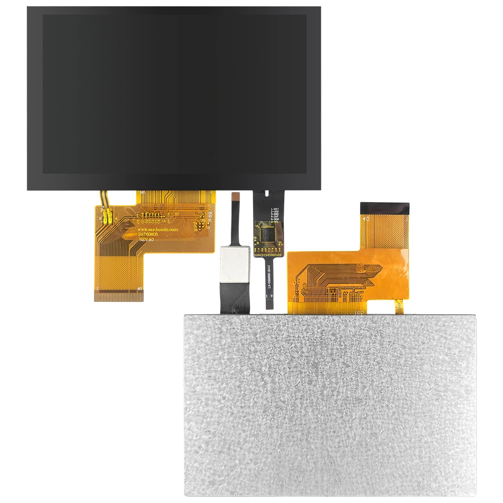 Módulos de pantalla LCD TFT de 5 pulgadas HD 800*480 RGB IPS 40Pin 3,3 V controlador ILITTEK 500 iluminación pantalla táctil de resistencia capacitiva
