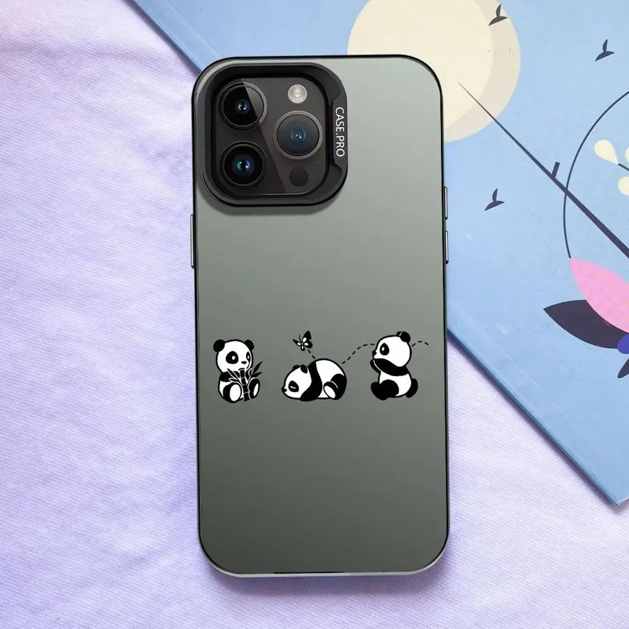 Funda trasera de teléfono con diseño de Panda de dibujos animados para iPhone 16 17 Pro Max 12 14 XS 15 Plus 13 11 16e 17Air XR - imagen 4