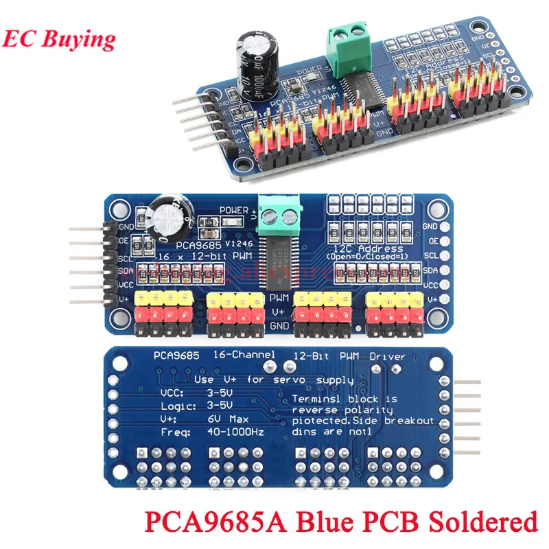 1-10 Uds PCA9685 PCA9685A PCA9685PW 16 canales 12 bits PWM Servo Shield módulo controlador de Motor interfaz I2C para Arduino Raspberry Pi - imagen 4