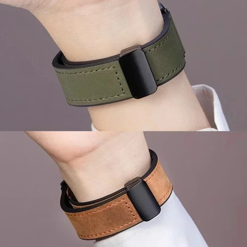 Correa de silicona de cuero de 20 a 22mm para pulsera magnética COROS PACE 3/2 para Coros Pace APEX 4 42mm 2Pro APEX 46mm accesorios de banda - imagen 2