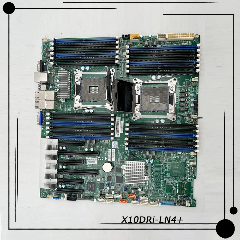 X10DRi-LN4+ Servidor bidireccional EE-ATX Placa base LGA 2011 C612 E5-2600 v3/v4 Familiar DDR4 Perfecto probado - imagen 2