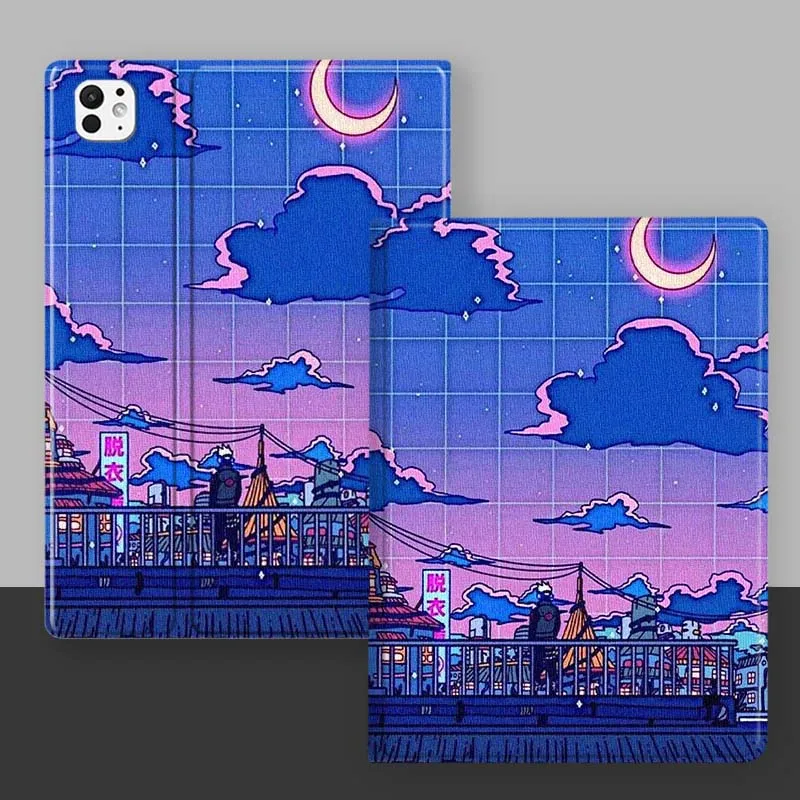 Anime arte estético para iPad Pro Air 2 3 4 5 6th 7th 11th Gen 10,2 9,7 11 10,5 10,9 12,9 13 pulgadas funda para tableta - imagen 3