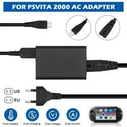 Cargador USB PS Vita 2000 – 5V, enchufe UE/EE. UU., cable incluido