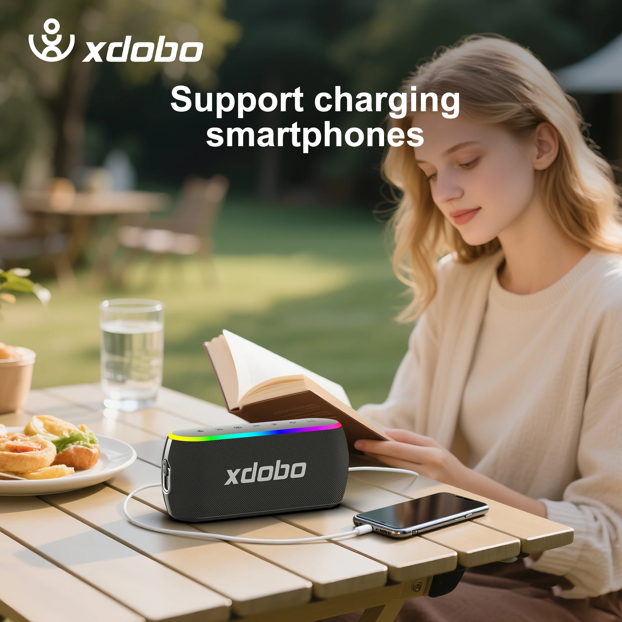 XDOBO X8 III 60W Altavoz compatible con Bluetooth IPX7 Columna impermeable TWS Fiesta Estéreo Subwoofer Caja de sonido Suporrt USB/TF/AUX - imagen 5