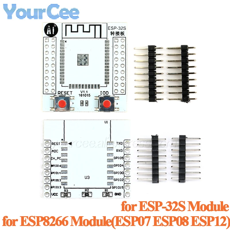5 uds/1 unidad ESP ESP8266 módulo inalámbrico WIFI serie ESP-32S placa adaptadora placa de expansión para ESP-07 ESP-12F ESP-12E ESP-08