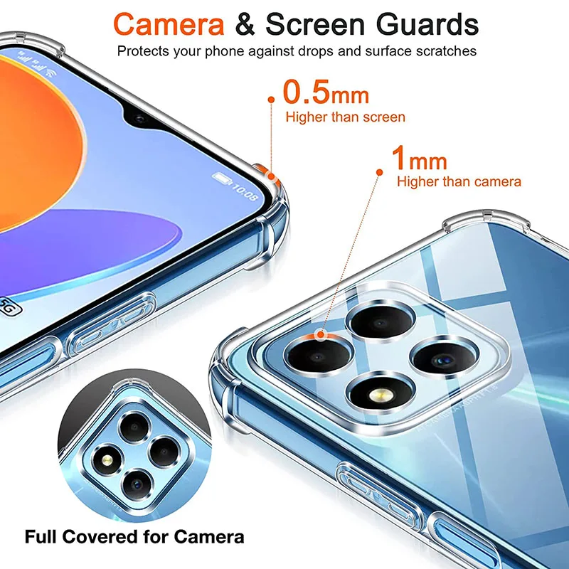 Funda blanda de silicona a prueba de golpes para Huawei Honor X9a X8a X7a X9 X8 X7 X40 X30 X10 9X 70 60 50 20 Pro Lite cubierta transparente ultrafina - imagen 3