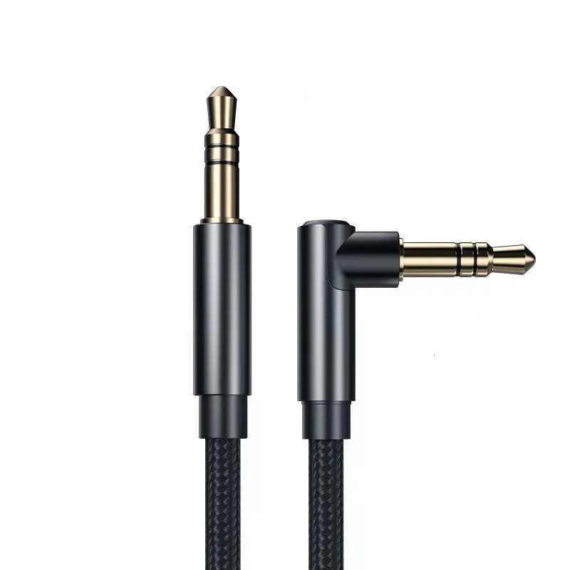 Cable auxiliar de 3,5mm, Conector de Audio de 90 grados, ángulo recto de 3,5, para auriculares de coche, Beats Xiaomi, altavoz MP4 - imagen 2