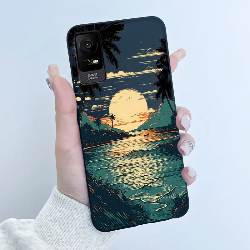 Para TCL ion X V Z 40Z funda de lujo lindo conejo de amor divertido negro mate suave funda trasera de silicona para TCL ionX ionV ionZ funda de teléfono - imagen 2