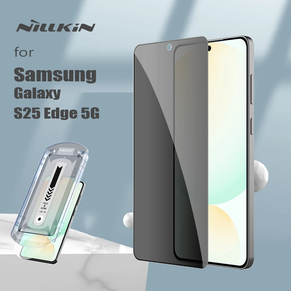 Nillkin para Samsung Galaxy S25 Edge 5G protector de vidrio templado de cobertura completa con protector de privacidad de pantalla sin polvo - imagen 2