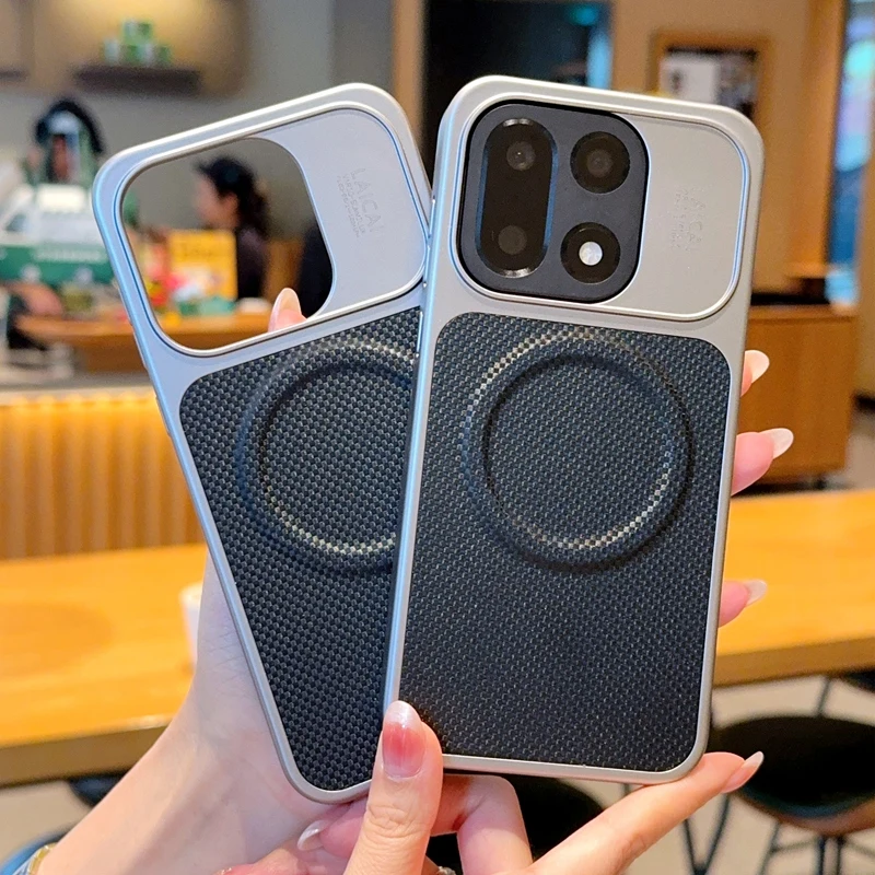 Para OnePlus 15 funda de lujo de cuero PU + PC funda protectora trasera magnética Magsafe para One Plus 15 OnePlus15 carcasa de teléfono