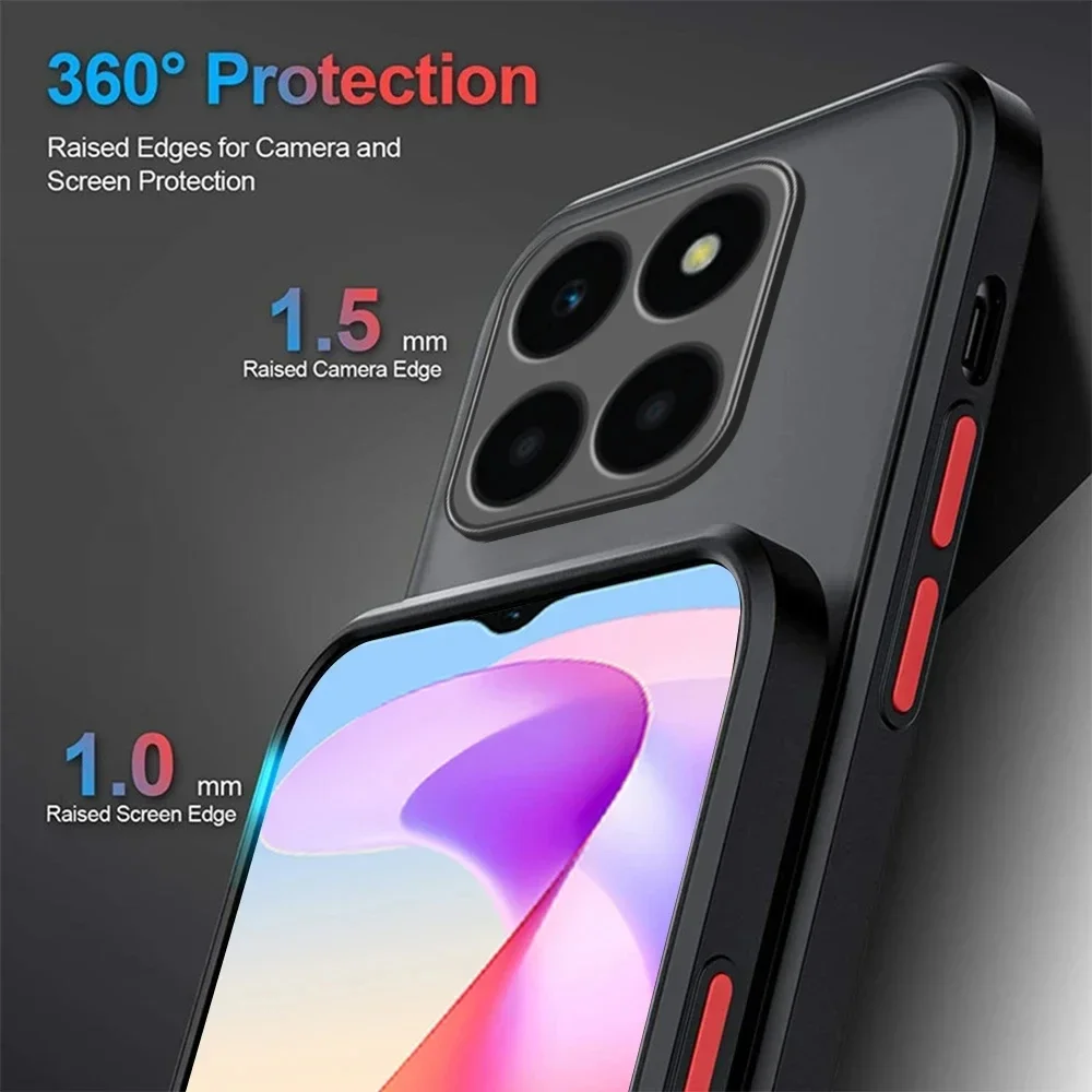 Funda rígida translúcida mate para Huawei Honor X8 X9B X9A X6S X6 X8b X8a X6a X6 70 90 Lite, funda trasera esmerilada de silicona a prueba de golpes - imagen 4